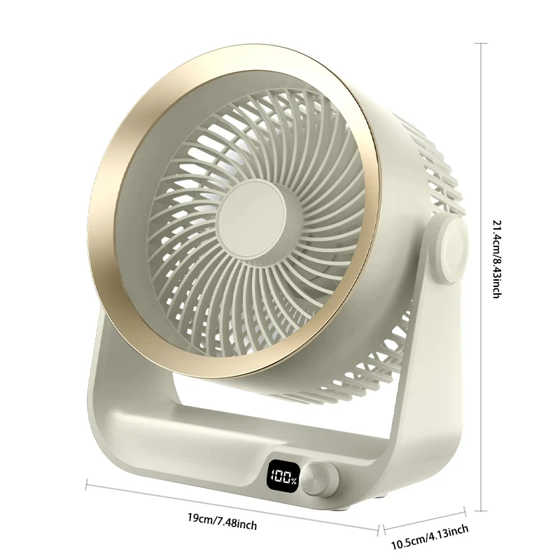 100 level desktop fan, silent USB charging, dormitory wall mounted fan, office air circulation fan, 4000mAh