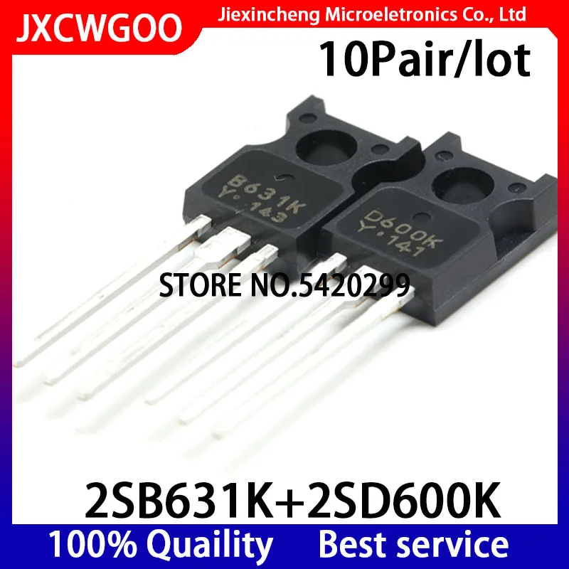 2SB631K B631K 2SB631K-Y 2SD600K D600K 2SD600K-Y TO-126F New orignal 10pair/lot