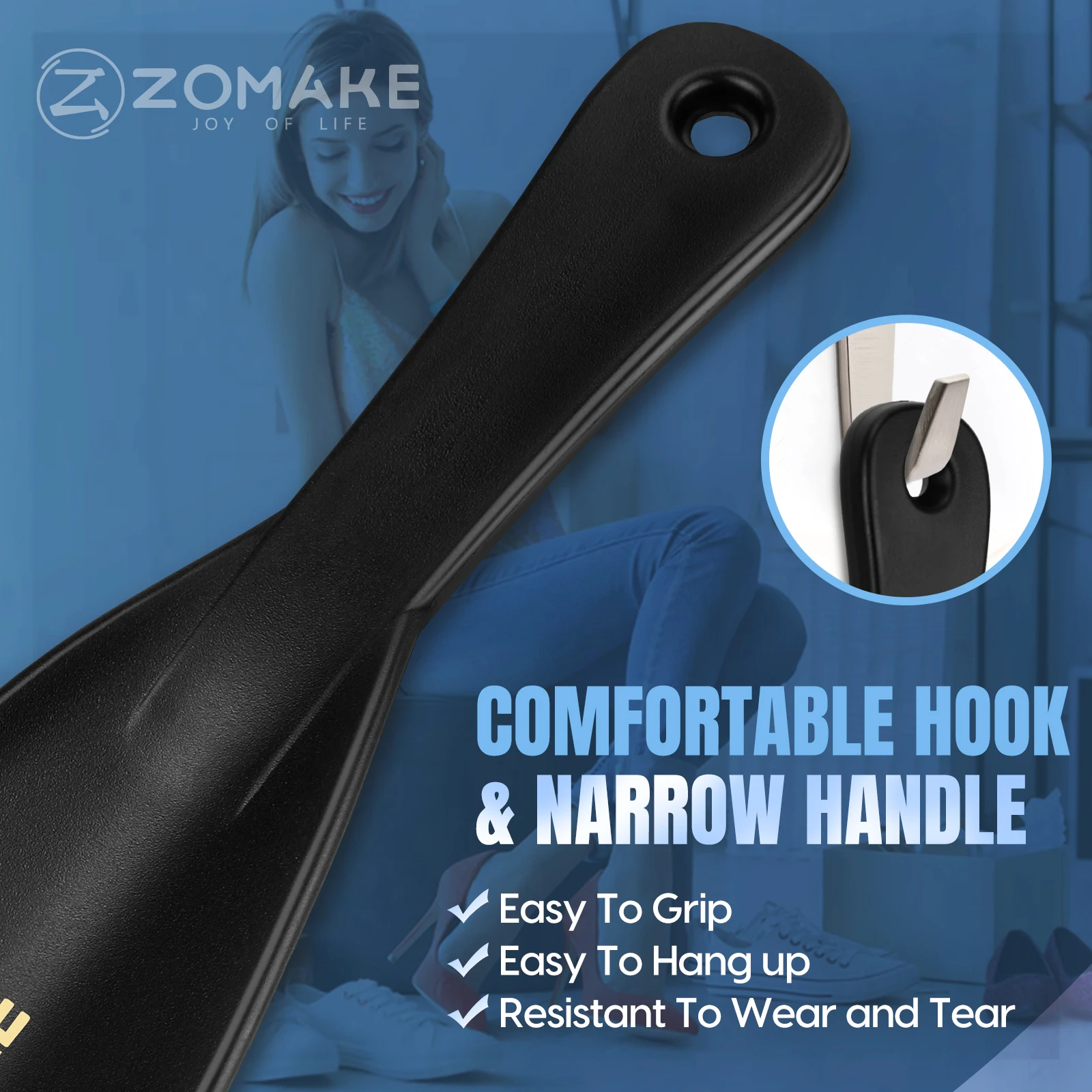 جديد أبواق الأحذية المهنية البلاستيك ملعقة الحذاء السفر الحذاء الحذاء رافع 19 سنتيمتر مرنة قوي زلة رافع إكسسوارات أحذية