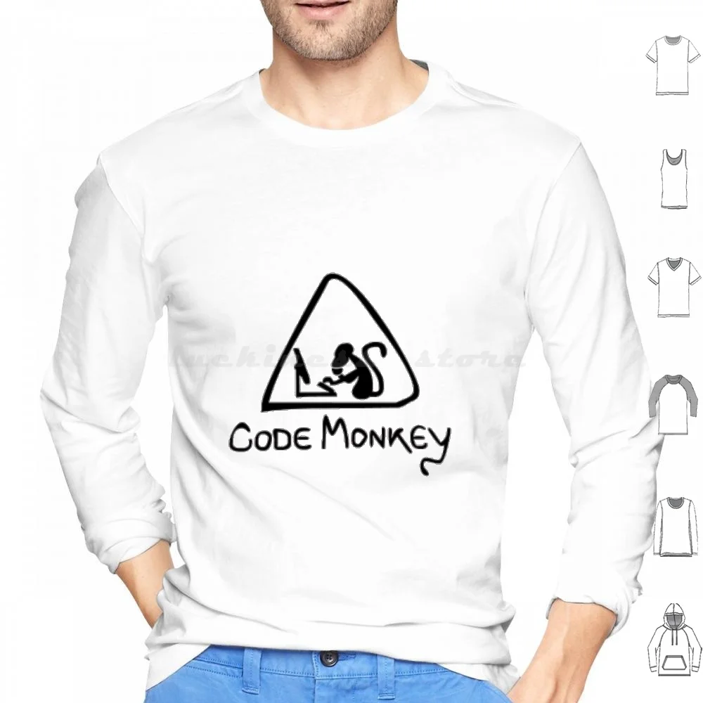 [ B ] Code Monkey Hoodies Long Sleeve B Code Monkey Developer Anonymous Redhat Anisble Java Mr Robot Elliot Kali Linux