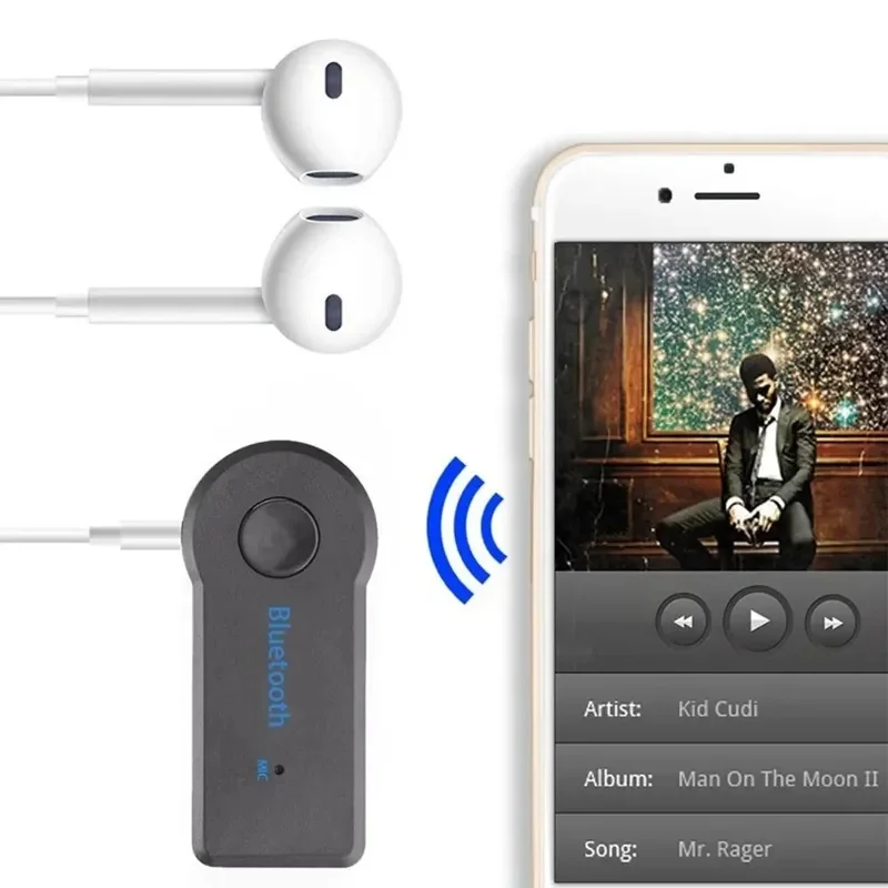 Car Bluetooth 5.0 Receiver 3.5mm Jack Wireless Bluetooth Transceiver  Adapter For Car Kit Music Audio Aux A2dp Earphone Receiver