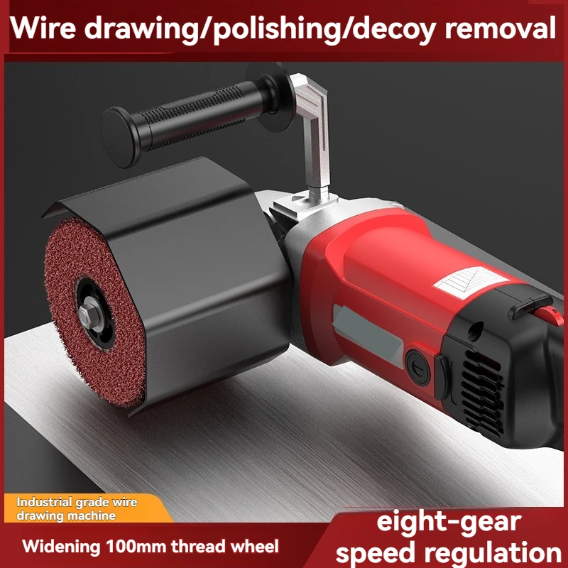 Stainless steel polishing machine large roller high-power polishing wheel nylon brushed circular portable electric metal burr
