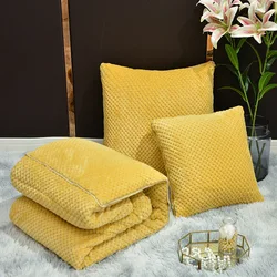 2 in 1 pillow blanket, soft fleece and space saving, for home, car, travel, air travel, picnic, hotel, camping