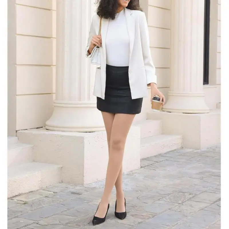 

Шелковистые полупрозрачные леггинсы с высокой талией, комфортная посадка, корейский стиль, прямые штанины, нейтральный цвет