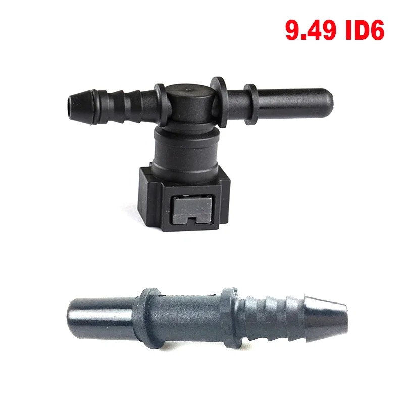 9.49 ID6 New Tee Curved Fuel Line Quick Connector for Benz BMW Peugeot Citreon Hose