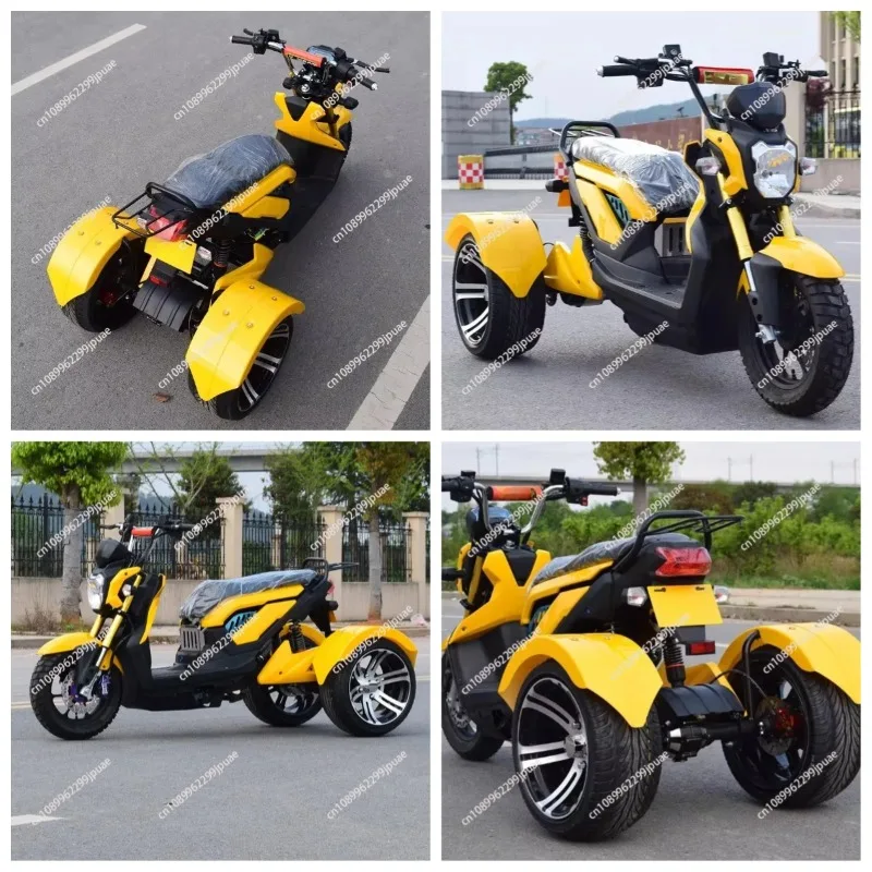 

14 Inch Three Wheel Electric Motorcycle Differential Motor 60V 1000W 72V 1500W Battery Car