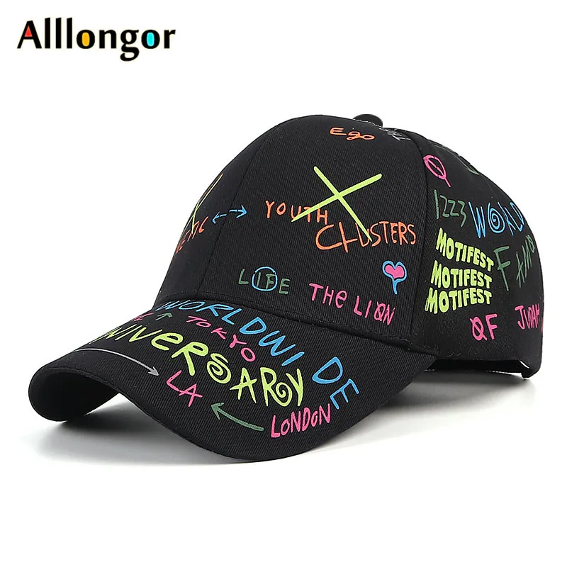 Korean Fashion Baseball Cap Women Men 2024 Summer Letter Snapback Gorras Para Hombre Casquette Hip Hop Women\'s Hats Black Caps