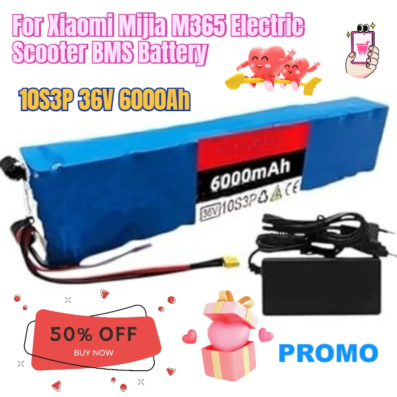

10S3P 36V 6000Ah for Xiaomi Mijia M365 Electric Scooter BMS Battery