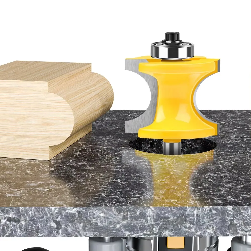 1PC 8MM Shank Milling Cutter Wood Carving Bullnose Router Bit Set C3 Carbide Tipped Concave Radius Milling Cutters Woodworking