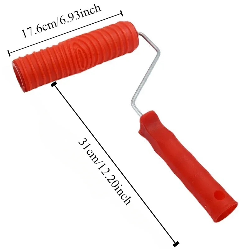 Rolo texturizado ferramenta de pintura de grão de madeira imitação de pintura de parede decoração de casa gravação diy para sala arte conjunto de grãos