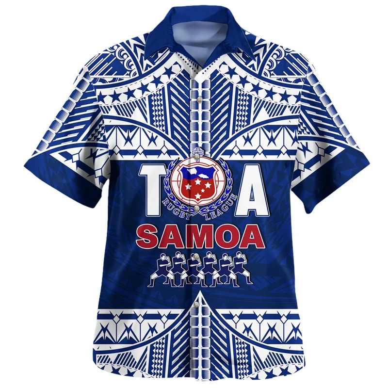 Harajuku Summer 3D Printing American Samoa Happy Independence Day Coat Of Arm Shirts Men Fashion Short Shirts Cool Tops Clothing