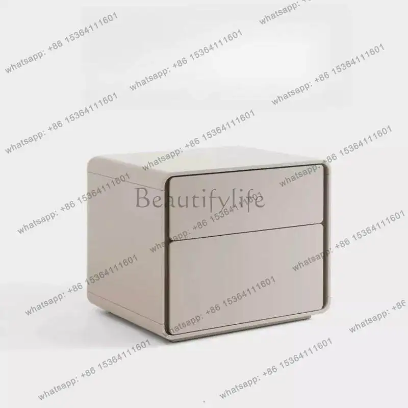 LS Italian French bedside table designer Italian minimalist modern cream bedside table