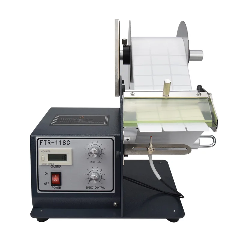 

FTR-118C Automatic Label Stripping Machine, Barcode Self-adhesive Label Separator Fiber Stripping