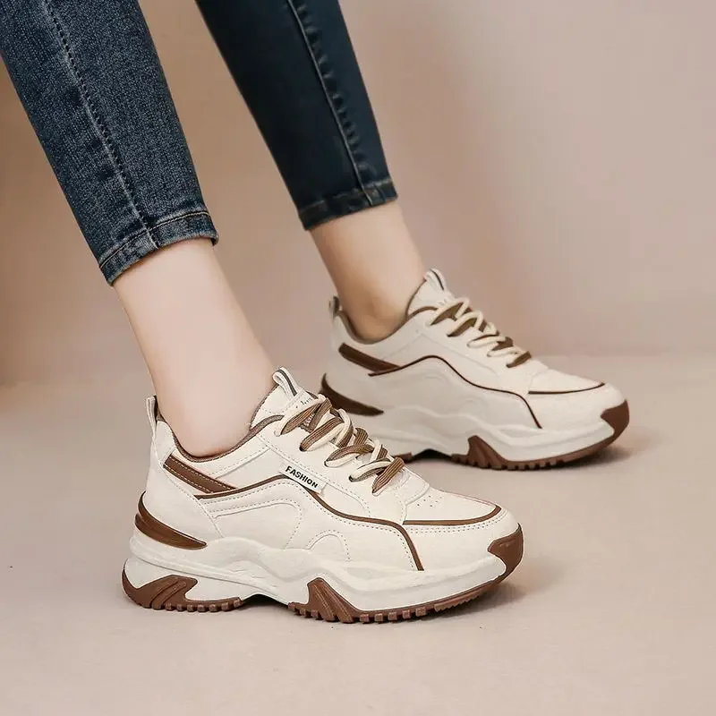 Elevated Thick Sole Women's Sneakers Lightweight Comfort Running Shoes All Purpose Thick Bottom Sneakers for Women​