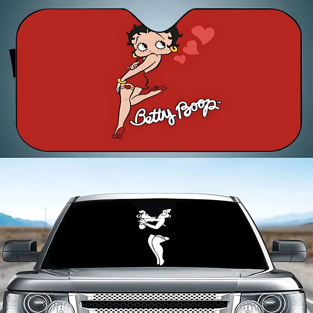 Cute B-Betty-Cute-B-Boops Stylish And Trendy Windshield Sunshade, Car Windshield Cover, Car Sunshade Curtain, Car Sun Protection