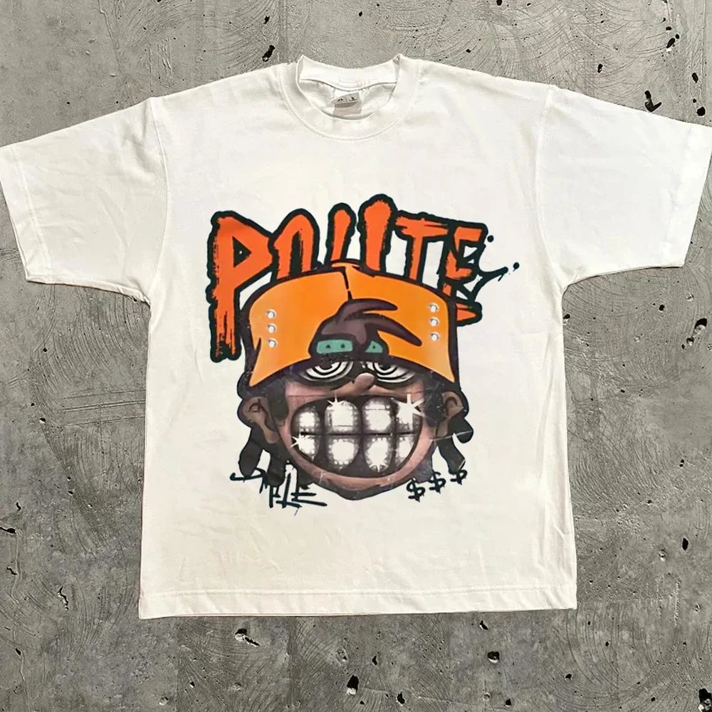 تي شيرت Harajuku مطبوع عليه حروف Y2k تي شيرت للرجال والنساء عالي الشارع كبير الحجم تي شيرت Pro Choice ملابس الشارع الشهير تي شيرت عتيق #1