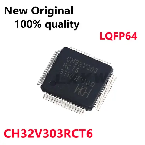 5-10/PCS New Original CH32V303 RCT6 CH32V303RCT6 LQFP64 Microcontroller chip In Stock
