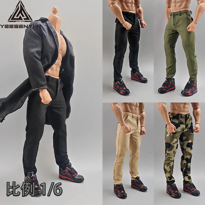 1/6 Scale 12-inch Trousers for Strong Male Action Figure 12 Inches Muscular Body Combat Pants 30 cm BJD Doll Clothing Mens Pants