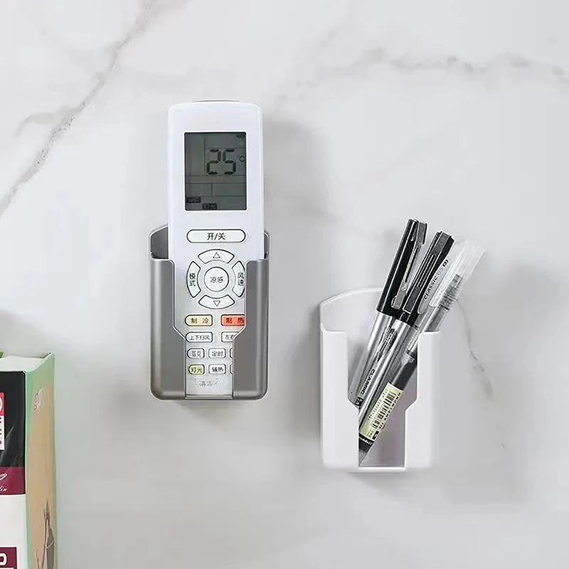 Wall Hanging Storage Box Household Living Room Conditioner Remote Control Bedside Phone Storage Holder Organizer Box Universal