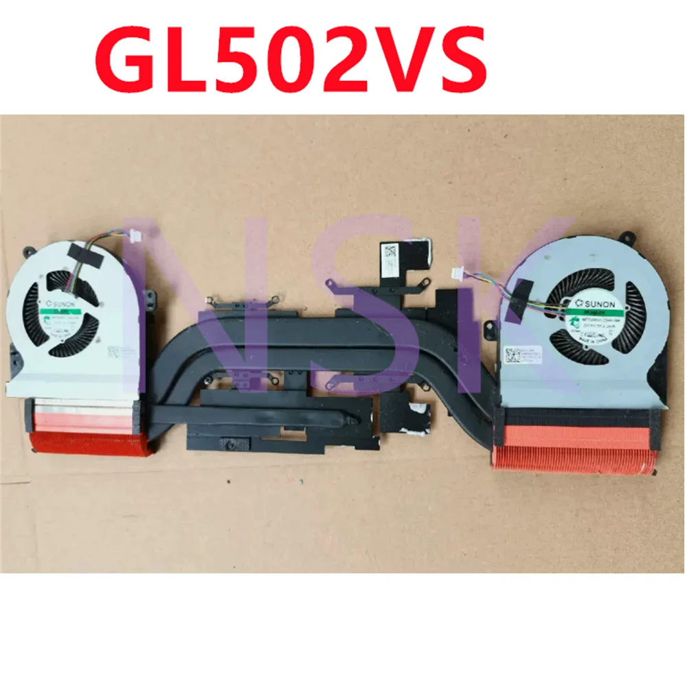 Original  FOR ASUS GL502VS Silver Laptop CPU Graphics Cooling Heatsink Fan 100% Test OK