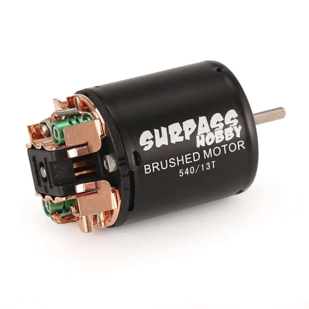 SURPASS HOBBY 540 550 Brushed Motor 5-Slot / 3-Slot 12T 21T 35T 80T for 1/10 RC Crawler Axial SCX10 90046 Traxxas TRX-4 Tamiya view 4