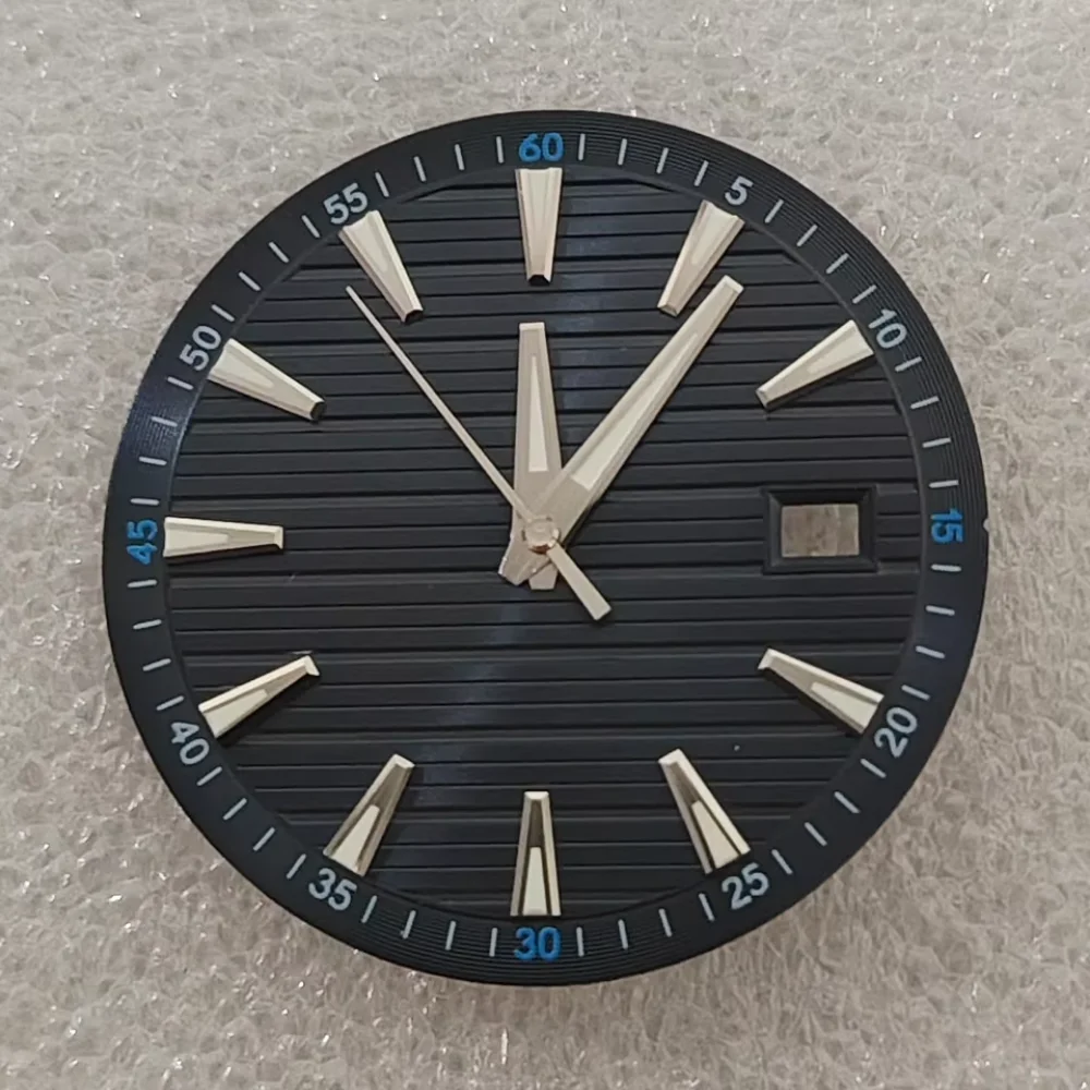 New Geometric Green Luminous Dial 33.5mm Watch Dial+Hands Kits for NH35 NH36 4R 7S Movement High Quality Watches Parts