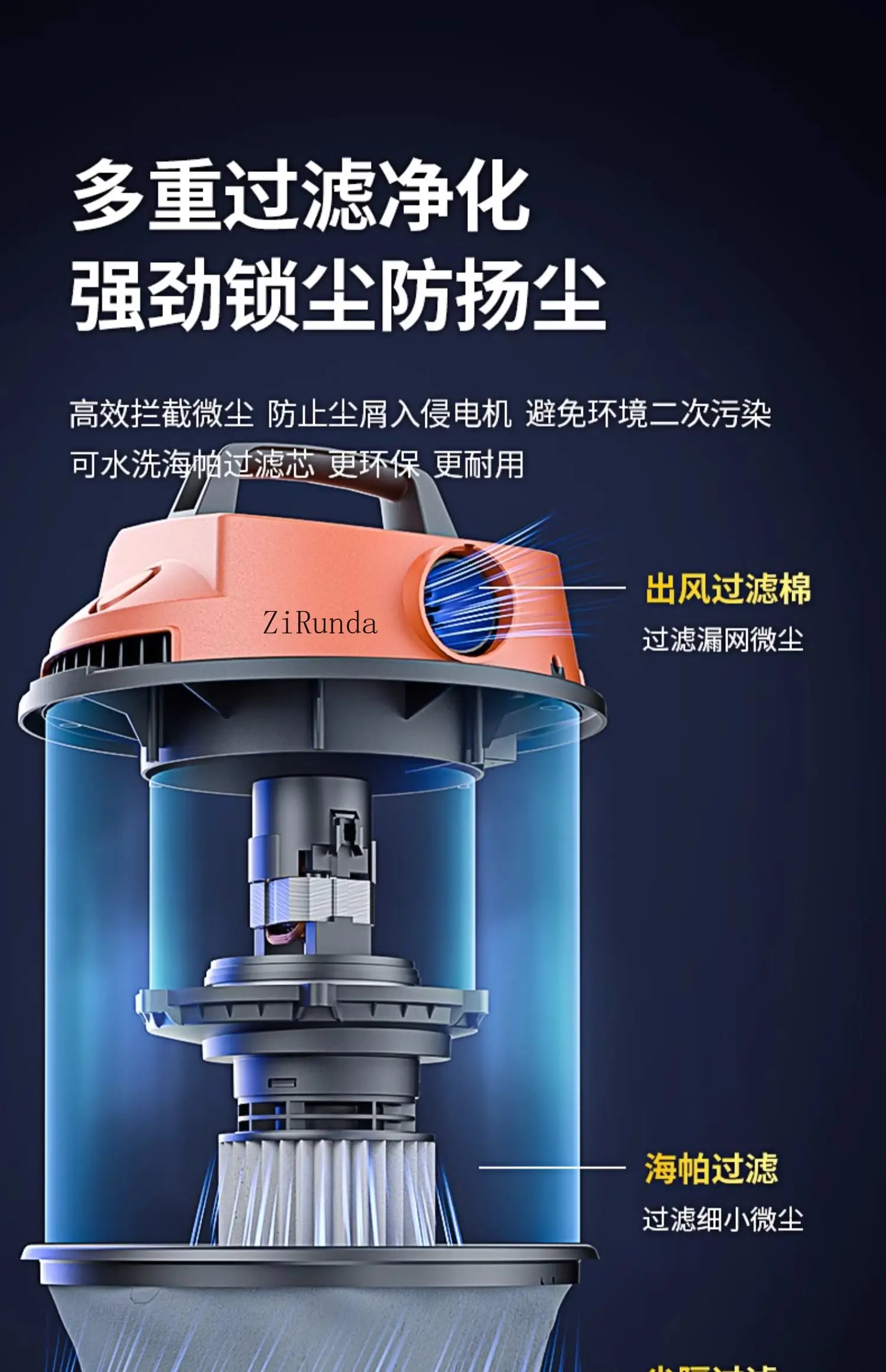 Kleiner, großer Hochleistungs-Hochleistungs-Industriestaubsauger für den Haushalt