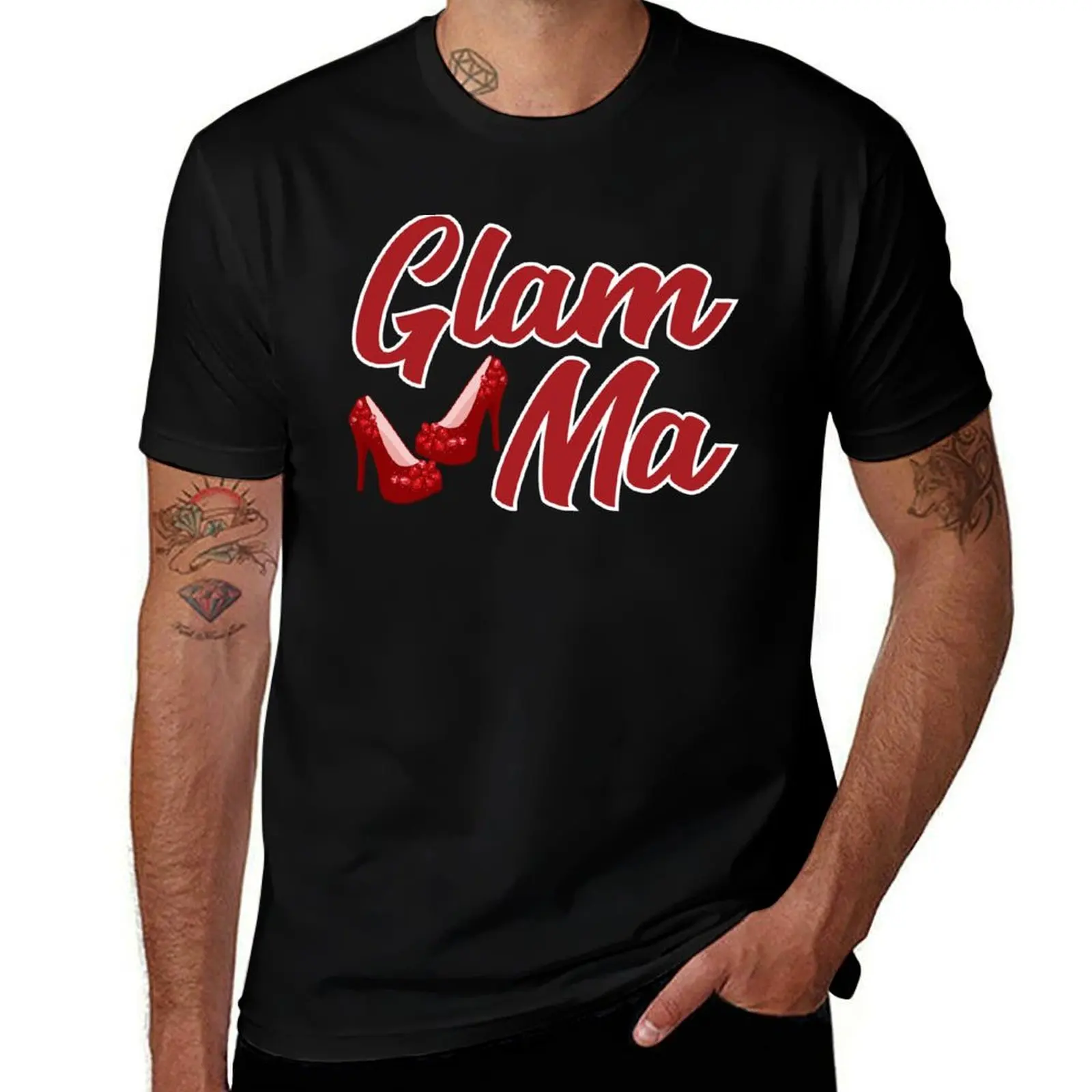 

Grandma Glamma Gift Glam Ma Gift T-Shirt Classic Basic Casual T-Shirt