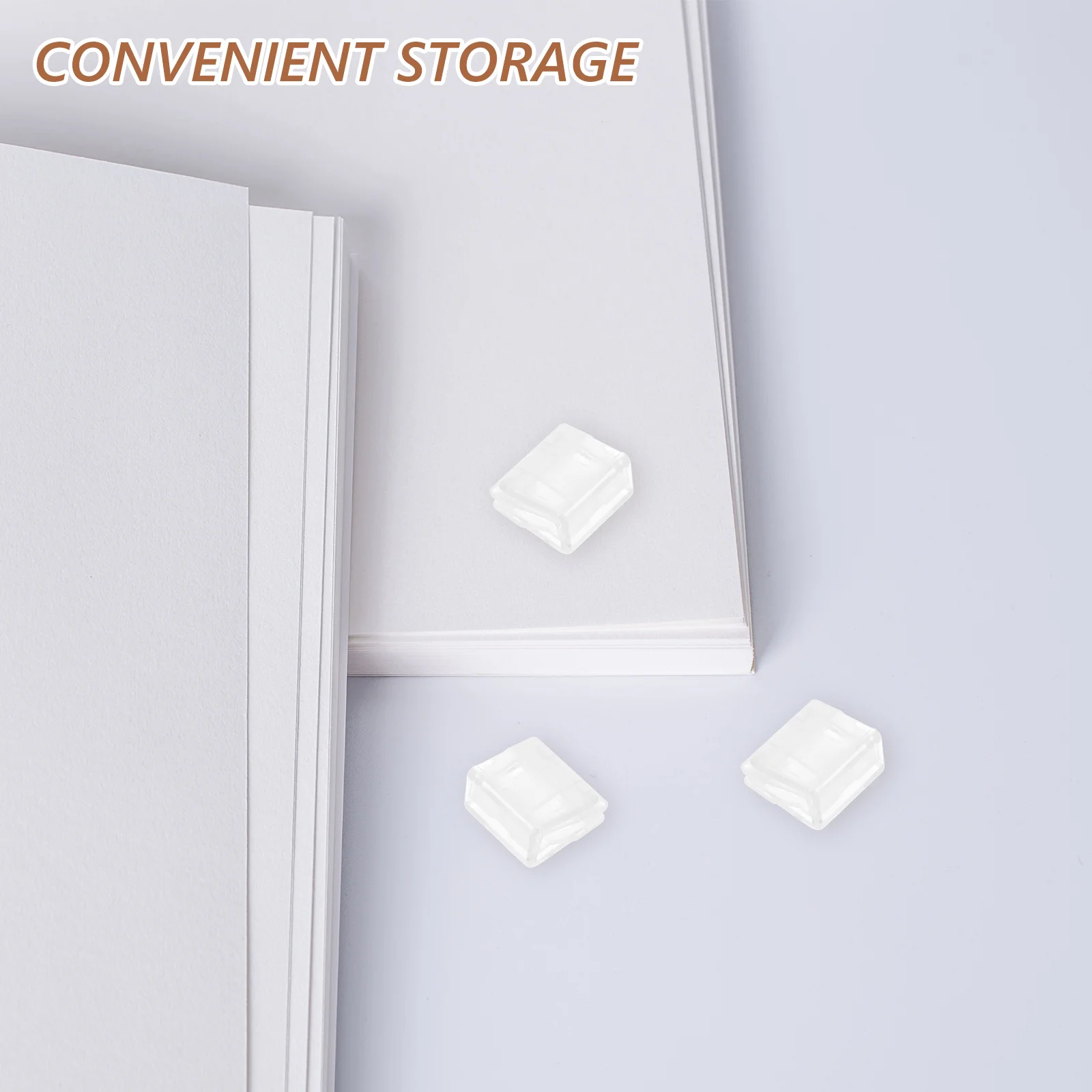 20Pcs Transparent Plastic Paper Clips Push Clips for Organizing Documents Files Memo Holder Office School Clear Bookmarks