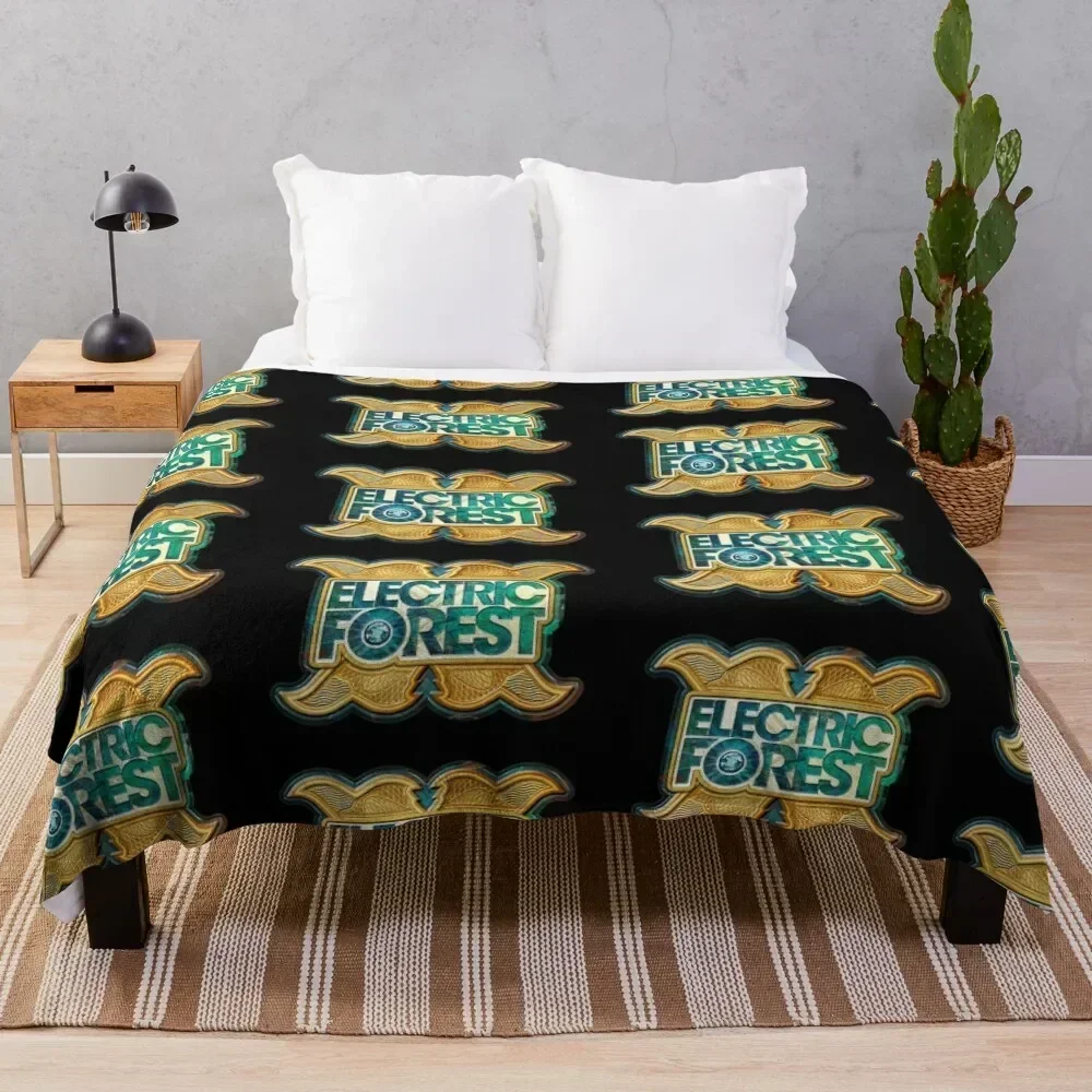 

ELECTRIC FOREST DECADE ONE FESTIVAL Throw Blanket Hair halloween warm for winter Blankets