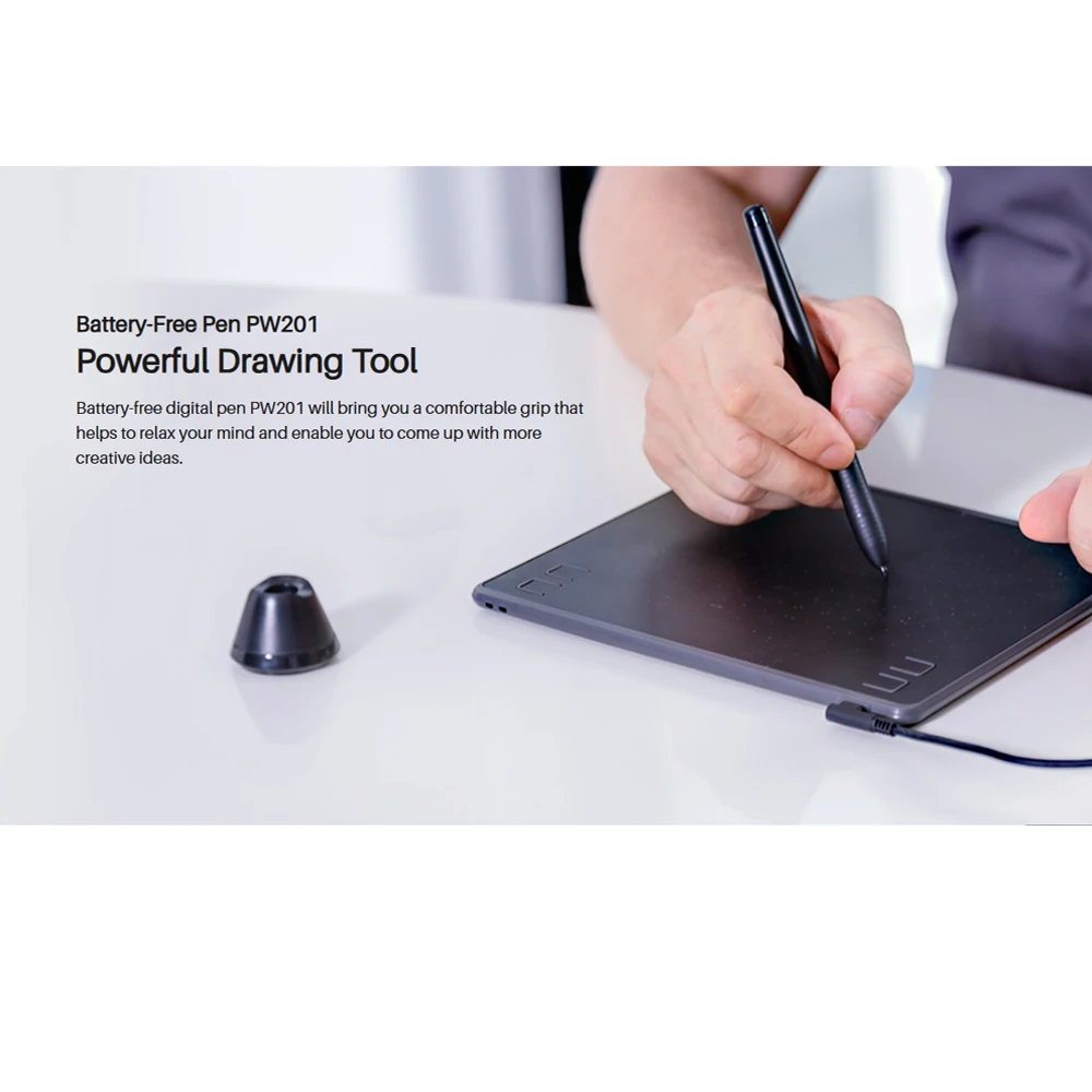 قلم خالي من البطارية PW201 لـ HUION H430P HST640 H640P H950P H1060P H610PRO V2 HC16 HS64 HS610 GC610 H1161 H320M للرسم اللوحي #2