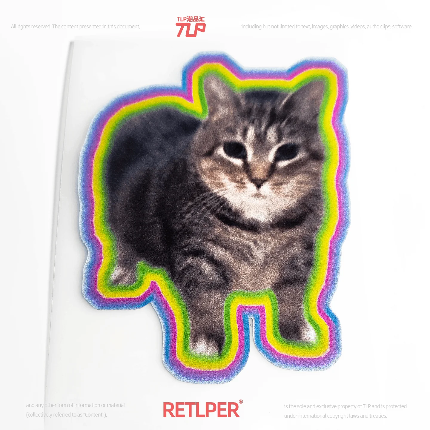 Retlper Reflecterende Stickers Oiiai Draaiende Elektronische Muziek Kat Leuke Meme Auto- en Motorfiets Decoratieve Platte Waterdichte Stickers