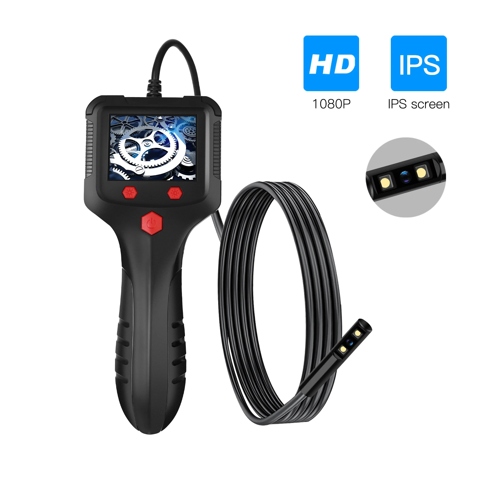 2.4 Inch IPS Screen 2MP 1080P Side View Endoscope Camera Water-proof IP66 Inspection Otoscope Digital Microscope