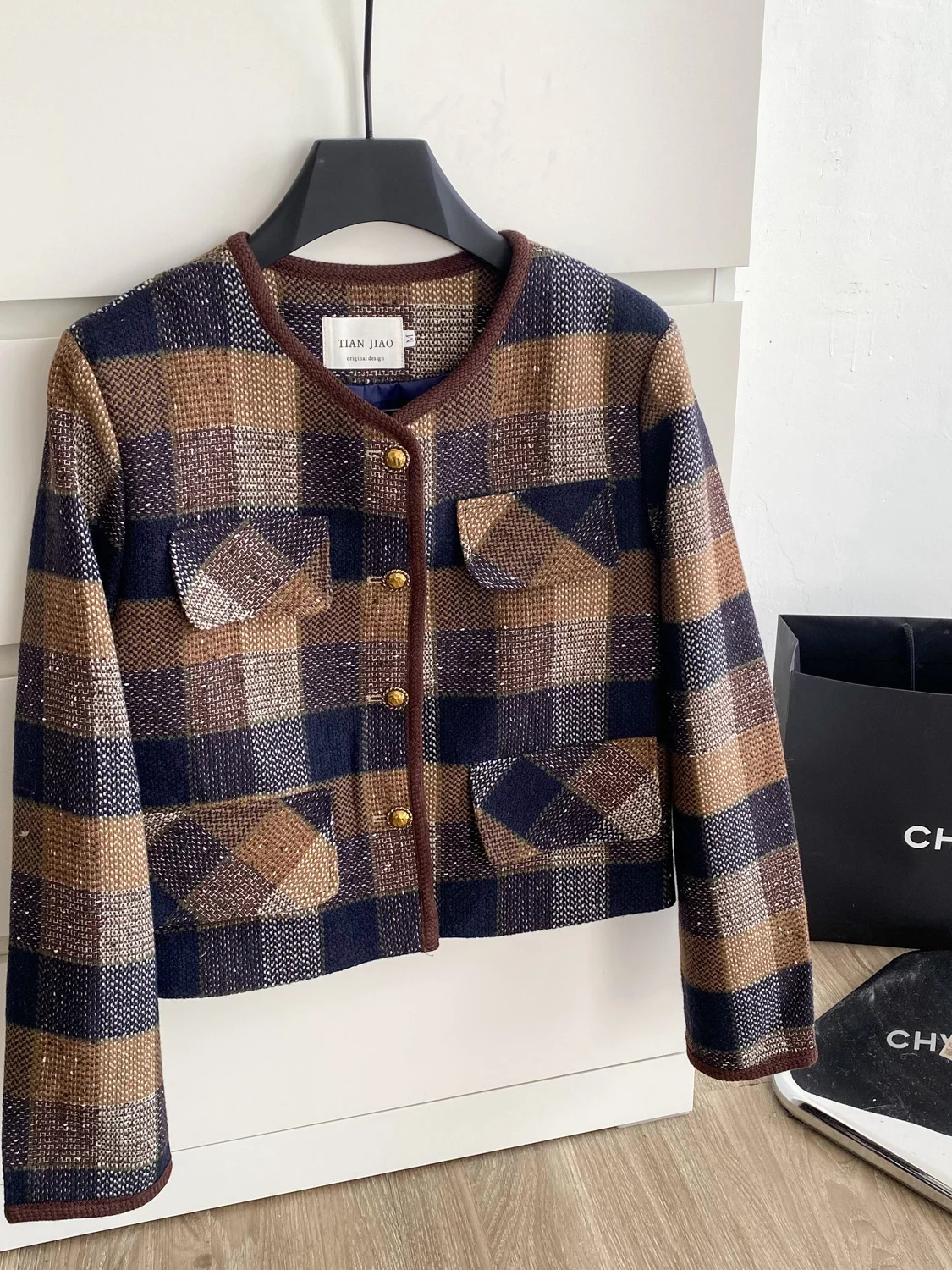 

Шикарное ор-пальто в стиле ретро, женское длинное пальто Sve round Ne Color Blo, клетчатый открытый кардиган, топ на осень-зиму Faion, роскошный Sle