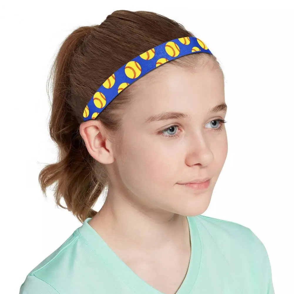 Non-slip Sports Headband Sports Headband Baseball Pattern Girls Soccer Athletic Headbands Non Slip for Basketball for Outdoor