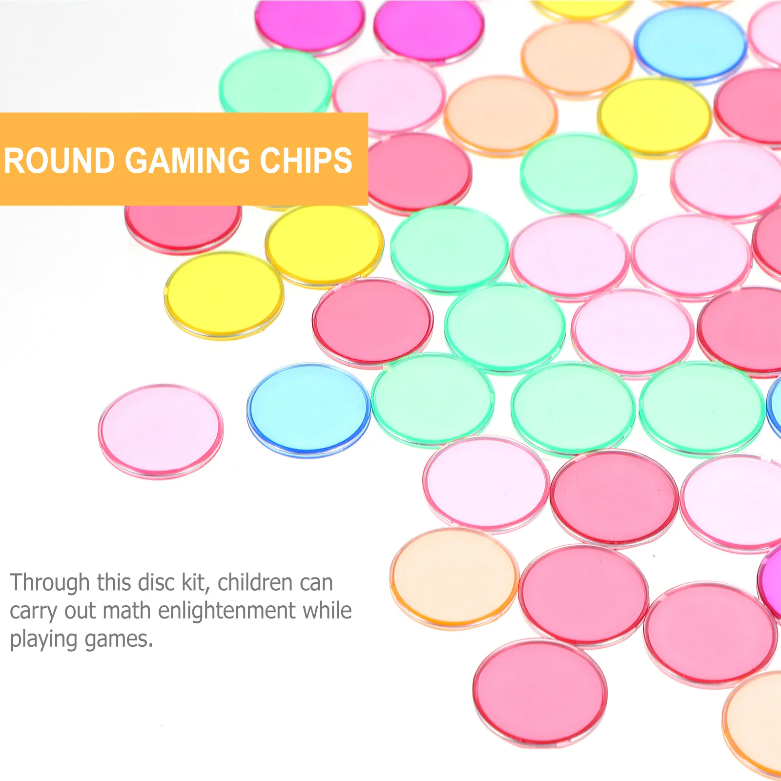100pcs Colorful Round Chips Plastic Math Teaching Discs Kids Educational Counting Learning Games Science Experiment Tools