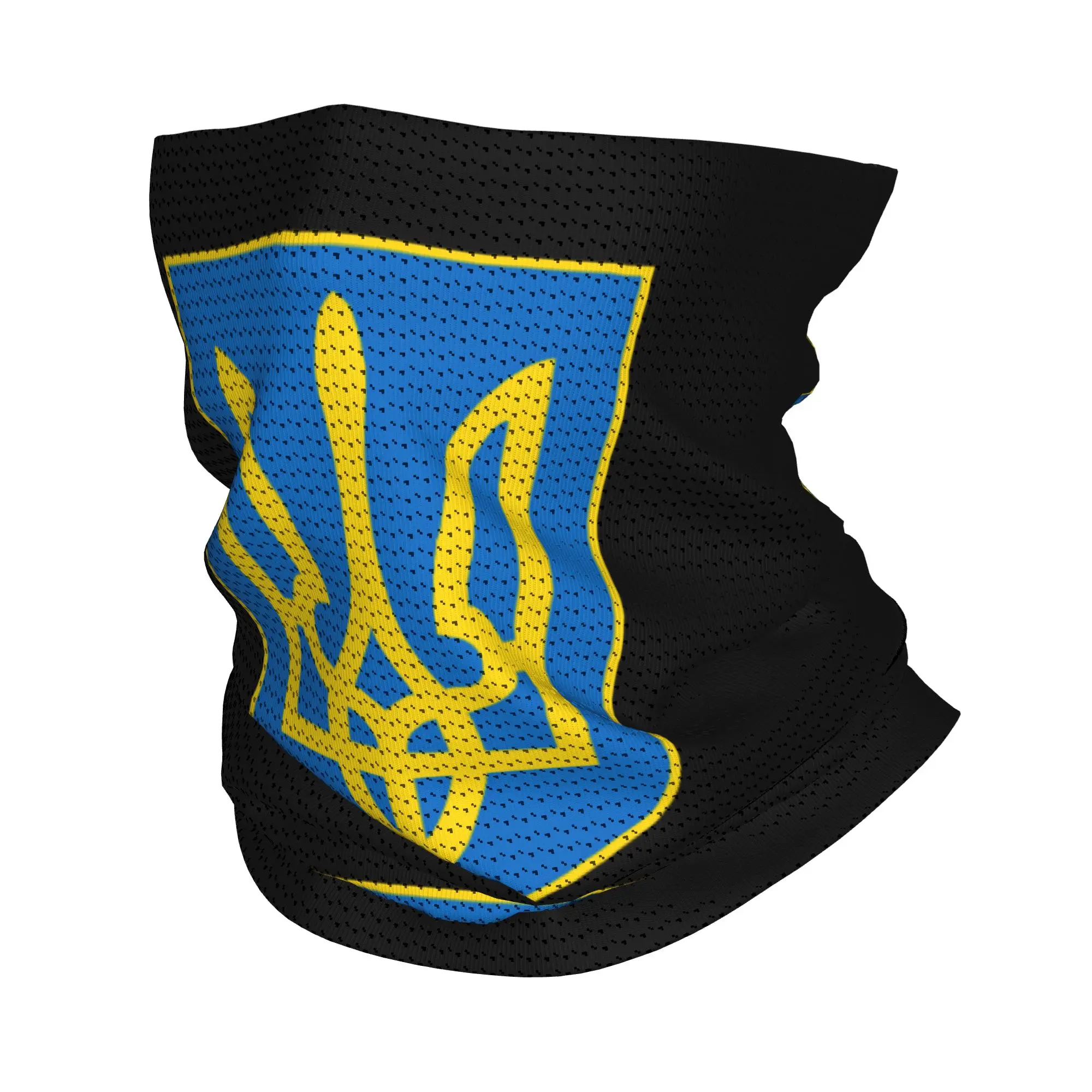 Coat Of Arms Ukraine Flag Bandana Neck Gaiter UV Protection Face Scarf Cover Men Women Ukrainian Emblem  Headband Tube Balaclava