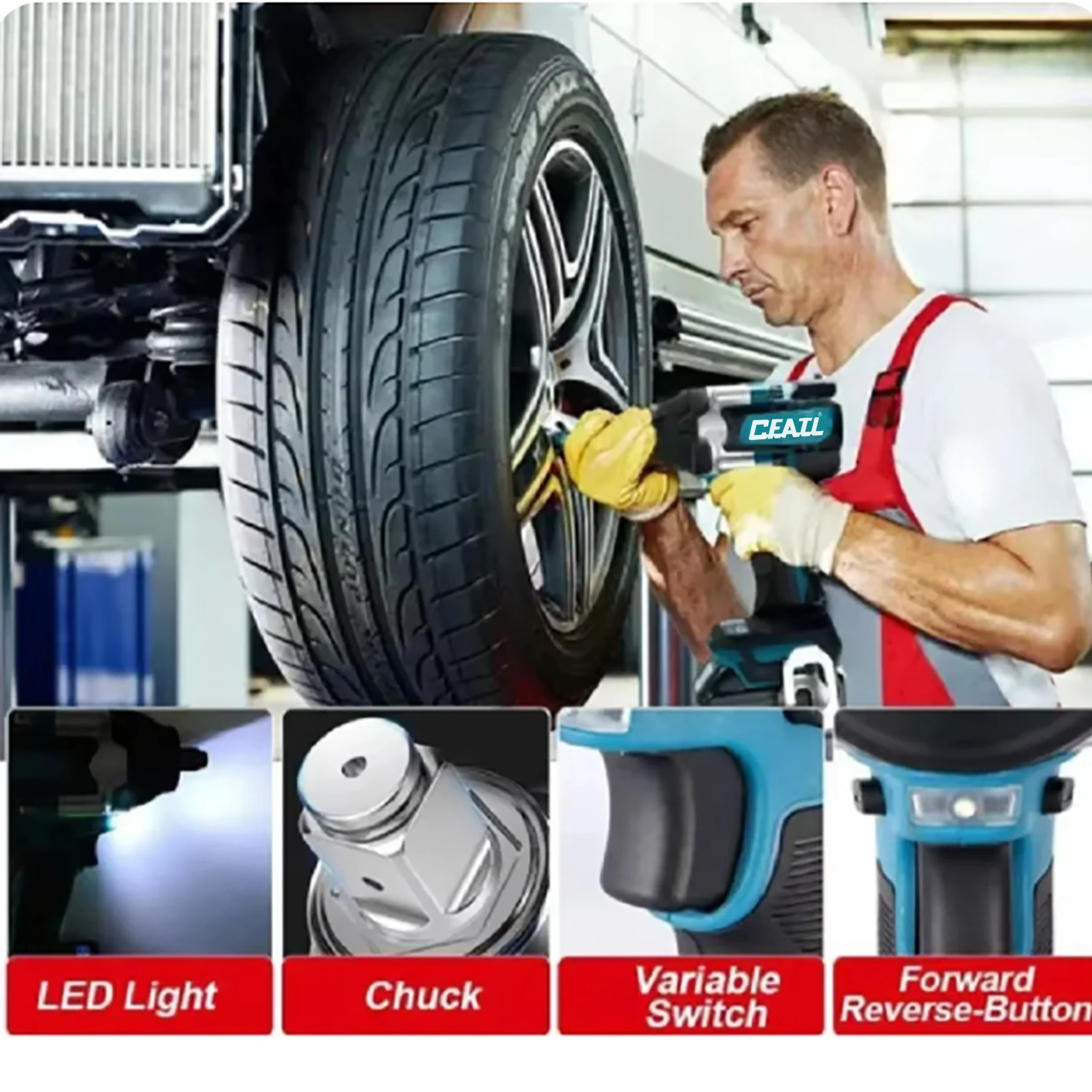 

cfatl18V charging impact wrench Brushless lithium electric wrench Large torque air gun DTW700 DTW700RGD impact wrench Single