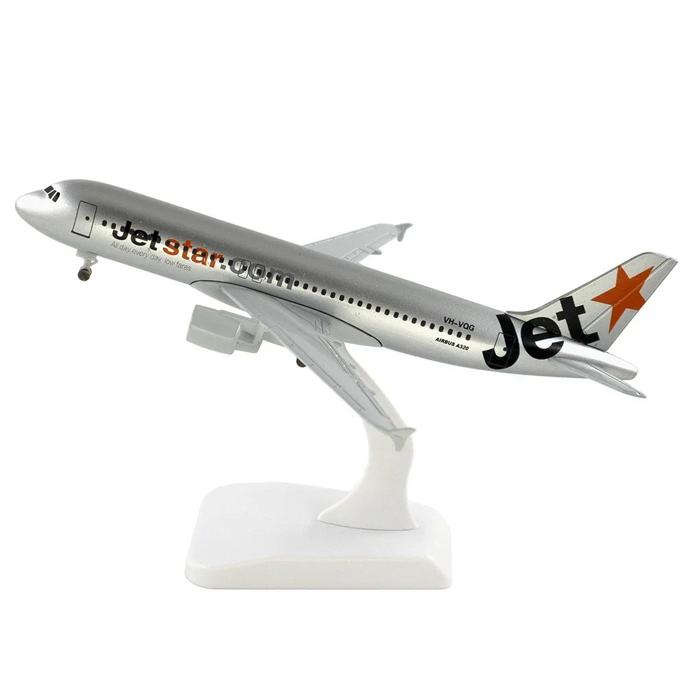 20cm Aircraft Jetstar Airways Airbus A320 with Landing Gear Alloy Airplane for Children Gift Collection Home Decoration view 6