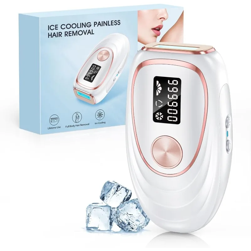 LYSMOSKI Laser Hair Removal for Women and Men, Ice-Cooling IPL Hair Removal Device for Armpits Legs Arms Face Bikini Line