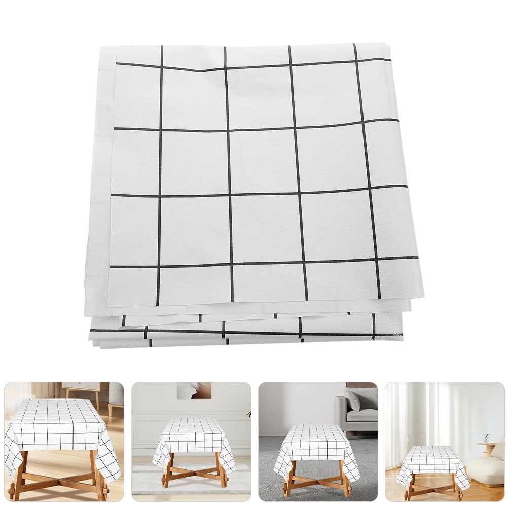 

Waterproof Pvc Tablecloth Square Fitted Tablecloth Oil Resistant For Home Coffee Table Outdoor Picnic Camping Dining