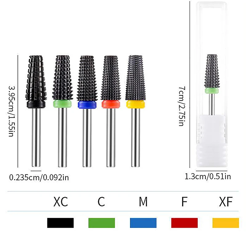 Outil de manucure électrique en céramique noire, tête de meulage d'ongles, polissage, ponceuse à ongles, accessoires de foret, 5 documents