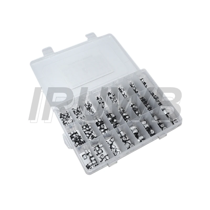 400PCS 6.3V-50V 24Value with box kit capacitor kit Aluminum Electrolytic SMD condensadores 1uF~1000uF