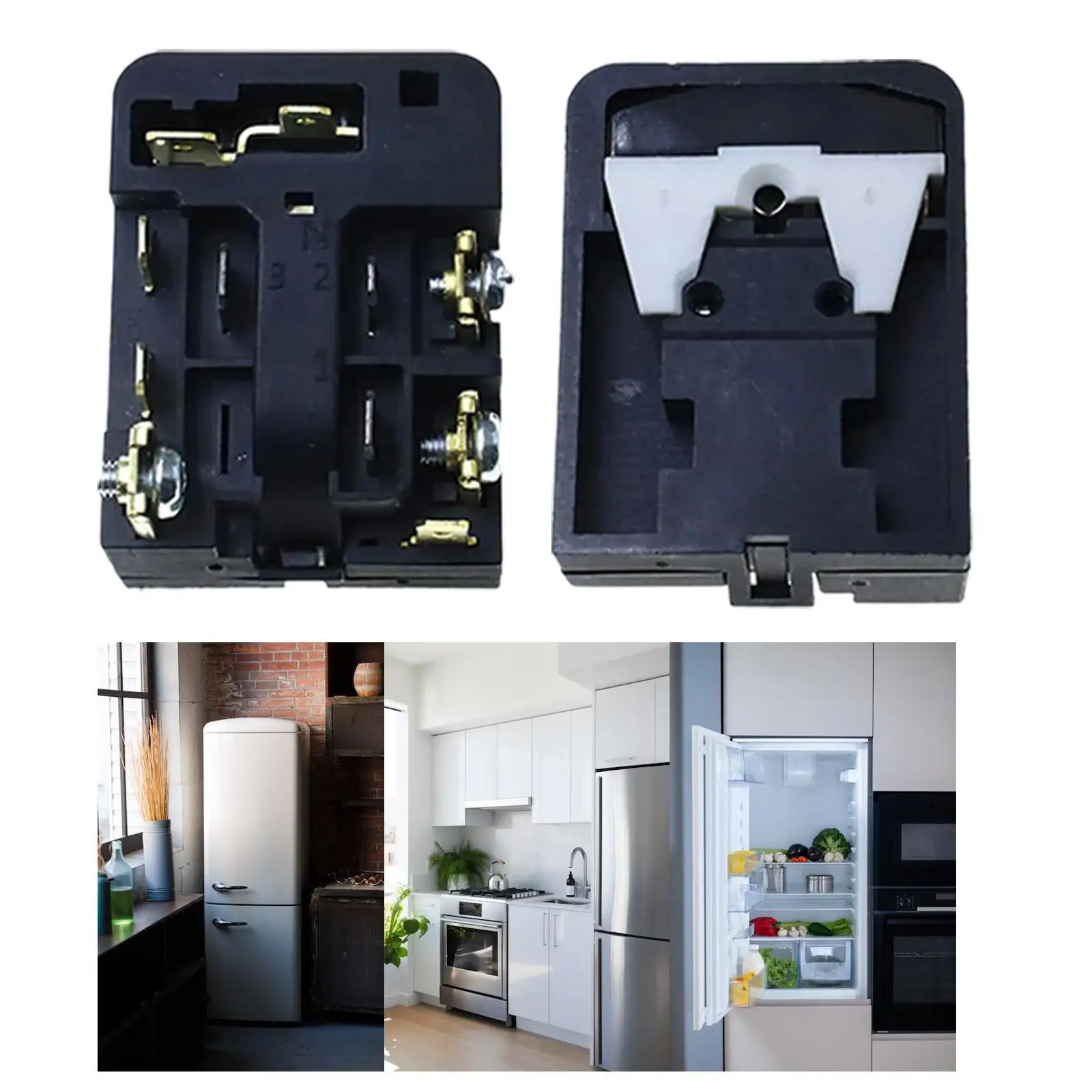 Refrigerator Compressor Starter 6SP9009 Portable Sturdy High Efficient Overload Protector Freezer Accessories for Home Dorm