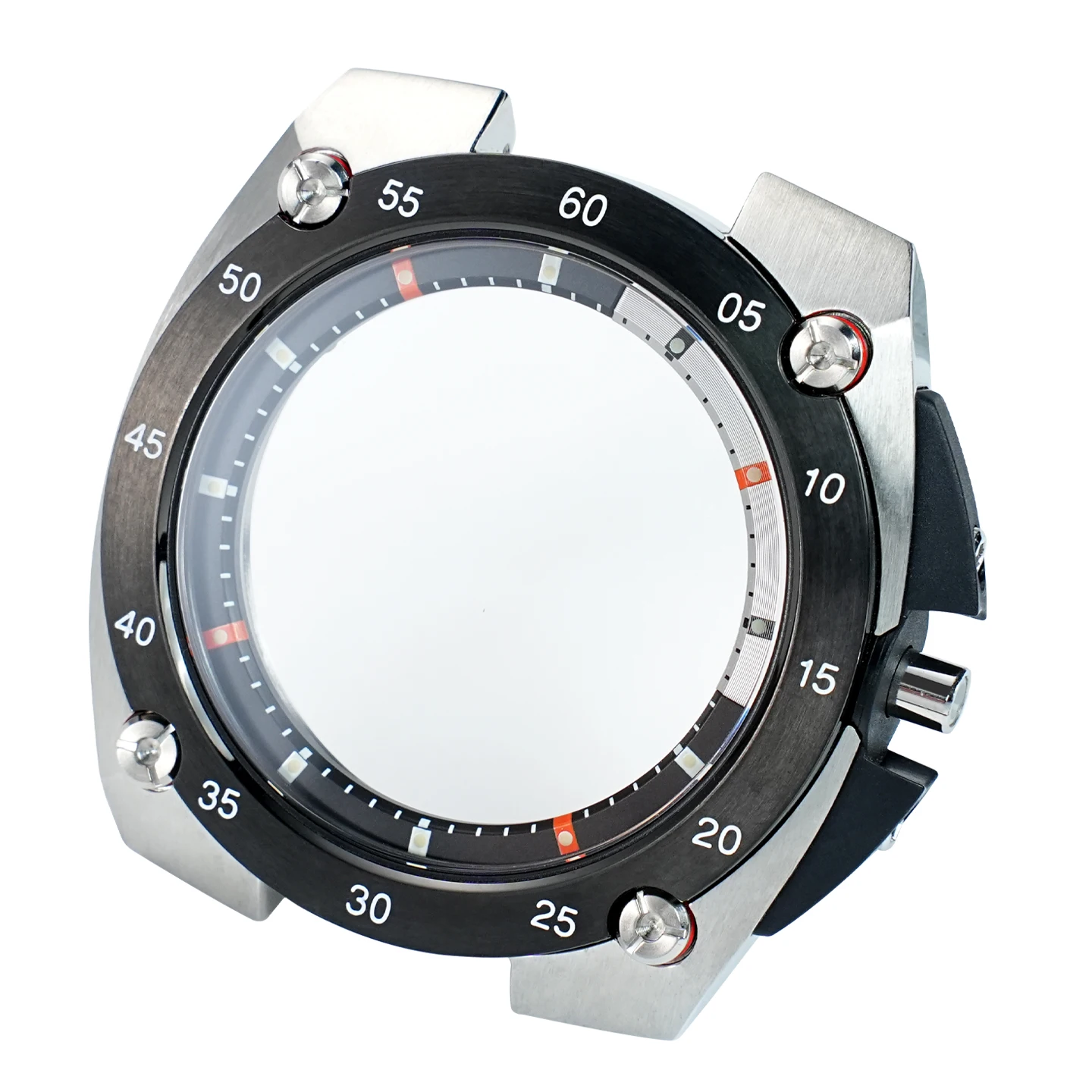 Accesorios de modificación de caja DIY para reloj SEIKO, modificación de caja de acero inoxidable, anillo de escala negra, accesorios de reloj para hombre