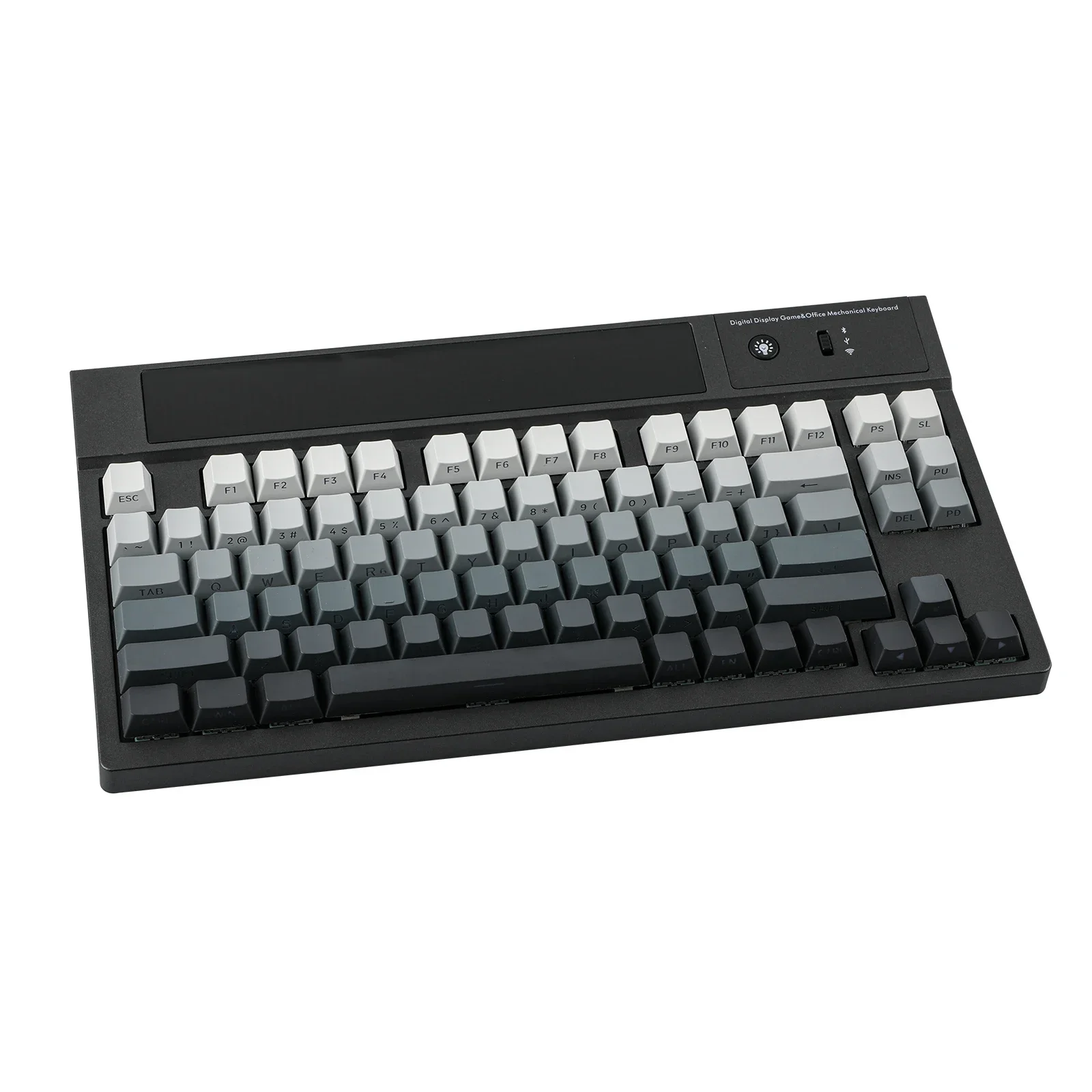 2024 EPOMAKER DynaTab 75X 75% Junta compacta montada com fio e teclado mecânico sem fio com tela LED RGB de matriz de pontos personalizada