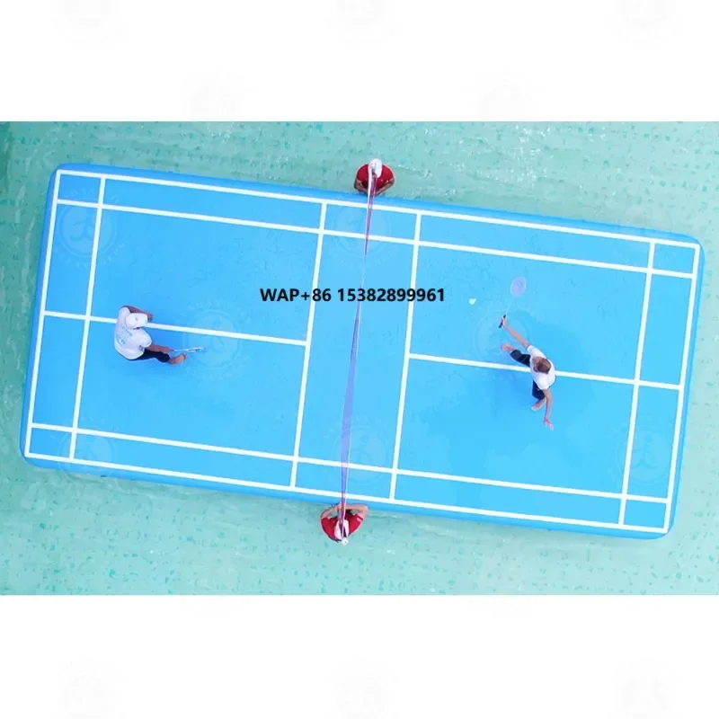 

Wholesale Custom Blue Inflatable Floating Badminton Court Water Volleyball Court for Sale