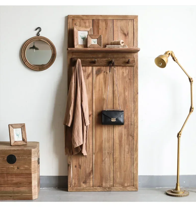 

Solid Wood Stand Entrance Hall Stand Coat Clothes Hanger Wooden Coat Rack