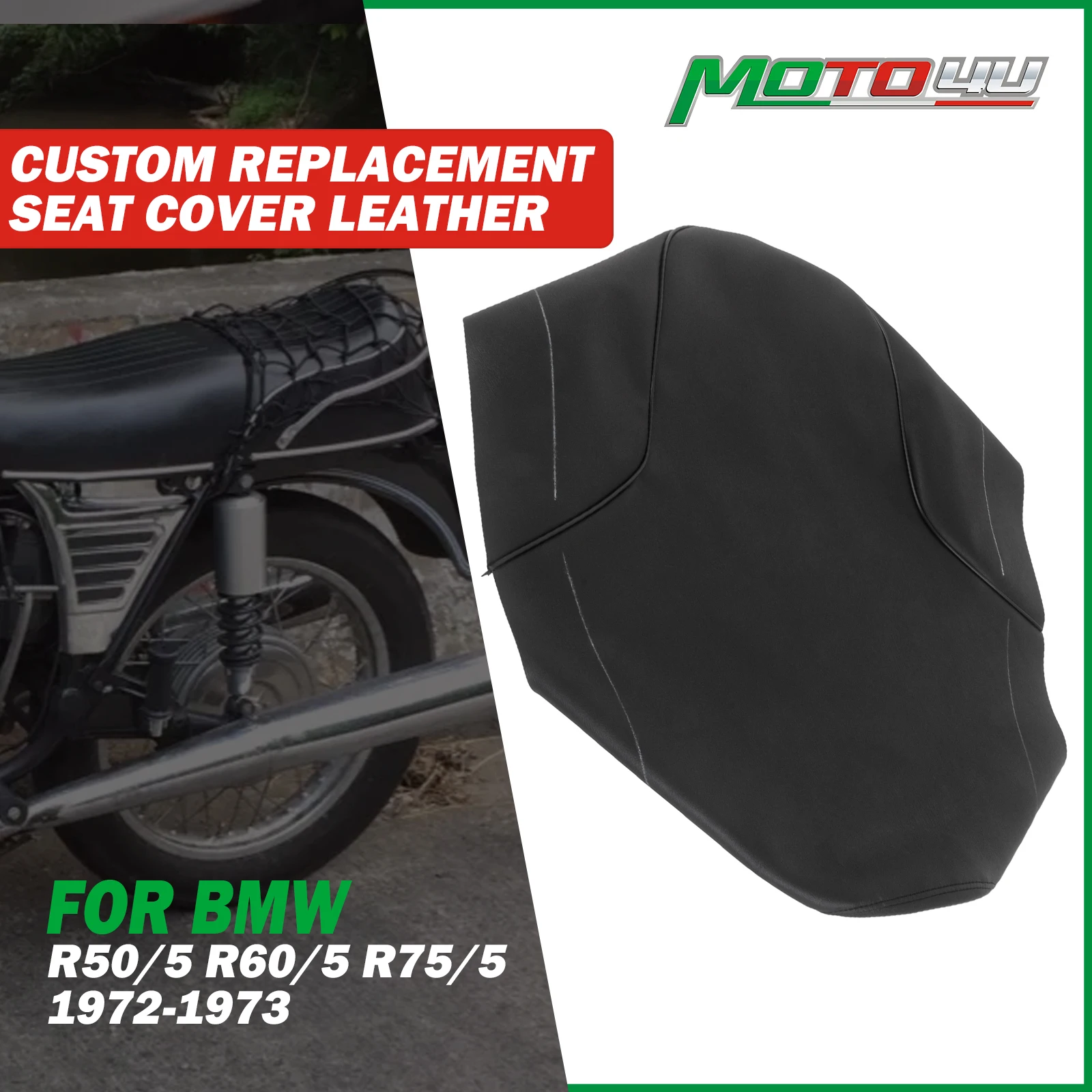 For BMW 1972 1973 R75/5 R60/5 R50/5 SWB Replacement Seat Cover Cafe Racer Custom Cushion Leather Replace Motorcycle accessories