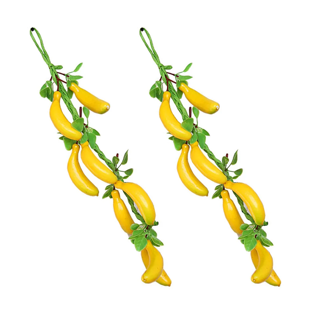 

Hanging Fake Bananas Simulated Skewers Decorations Home Toy Green Pu Simulation